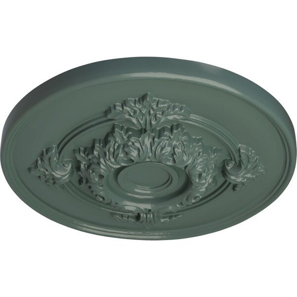 Monique Ceiling Medallion (Fits Canopies Up To 3 3/4), Hand-Painted Cloud Burst, 13 3/4OD X 1P